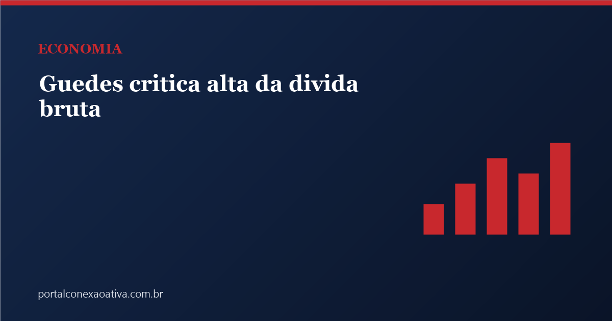 Paulo Guedes critica gasto público e aponta salto da dívida bruta para 79,2% do PIB