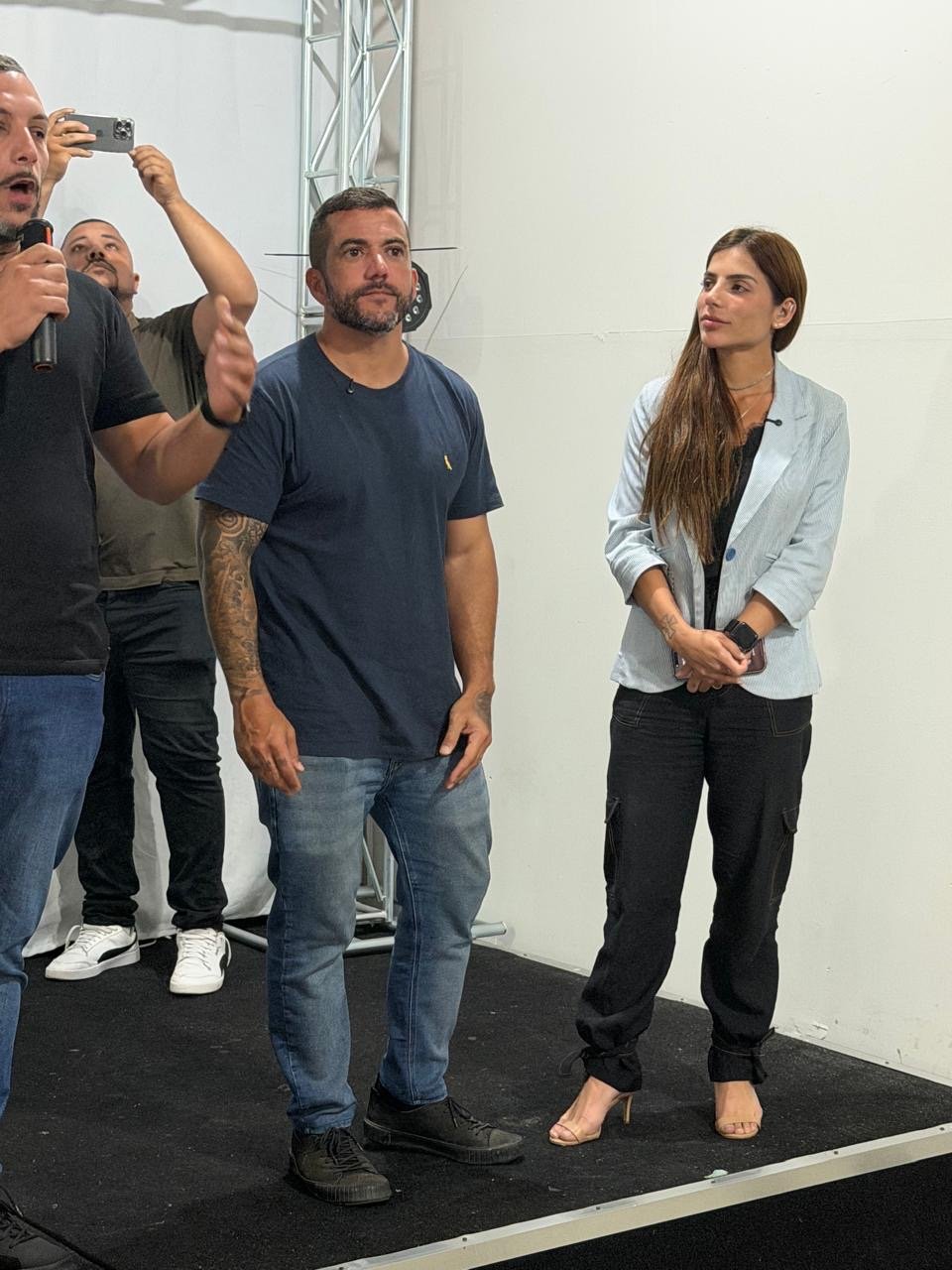 Carlos Jordy e Lais Jordy em evento no Fonseca, Niteroi