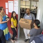 Urna eletronica em eleicao no Brasil